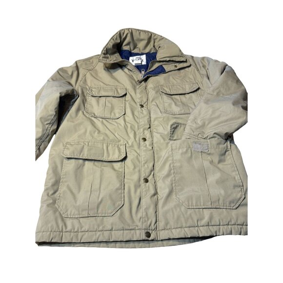 Woolrich Mens Large Tan Jacket With Pockets & Snap Buttons - Picture 1 of 9